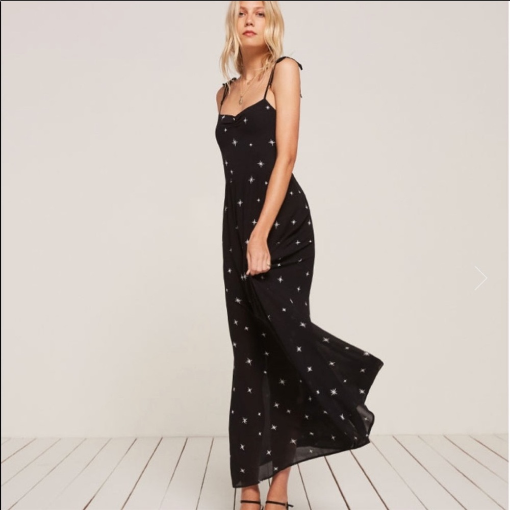 Reformation Sylvie Star Print Dress XS